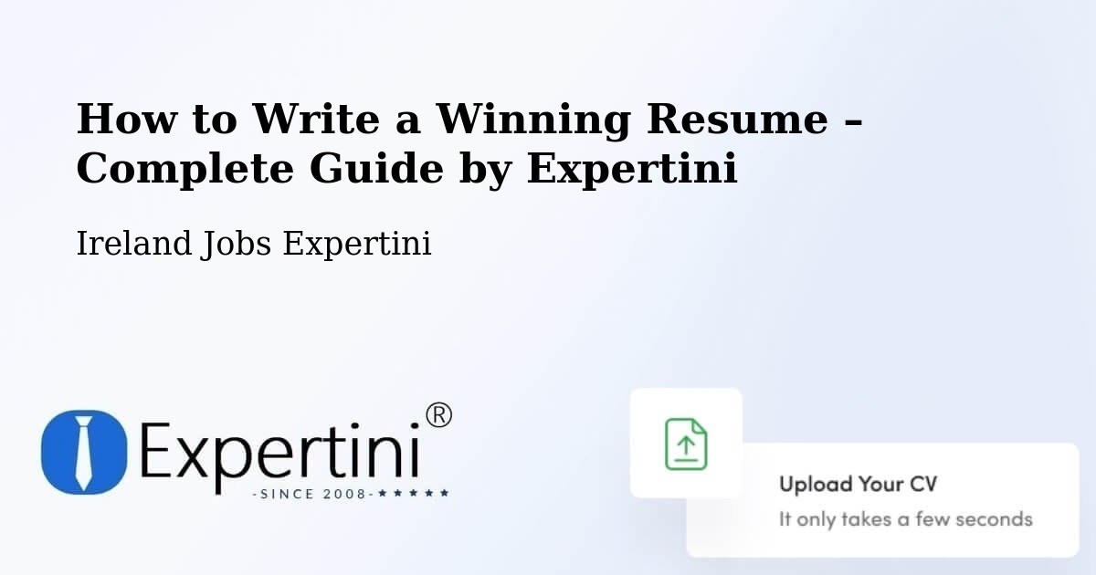 Resume Writing Guide for Job Seekers – Cork - Cork, Ireland Jobs Expertini